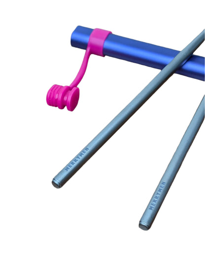 Merrymen Titanium Chopsticks with Carrying Case – Ultralight & Reusable
